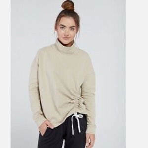 Satva 'Paradise' Side String Ruched Jumper in Stone Wash.